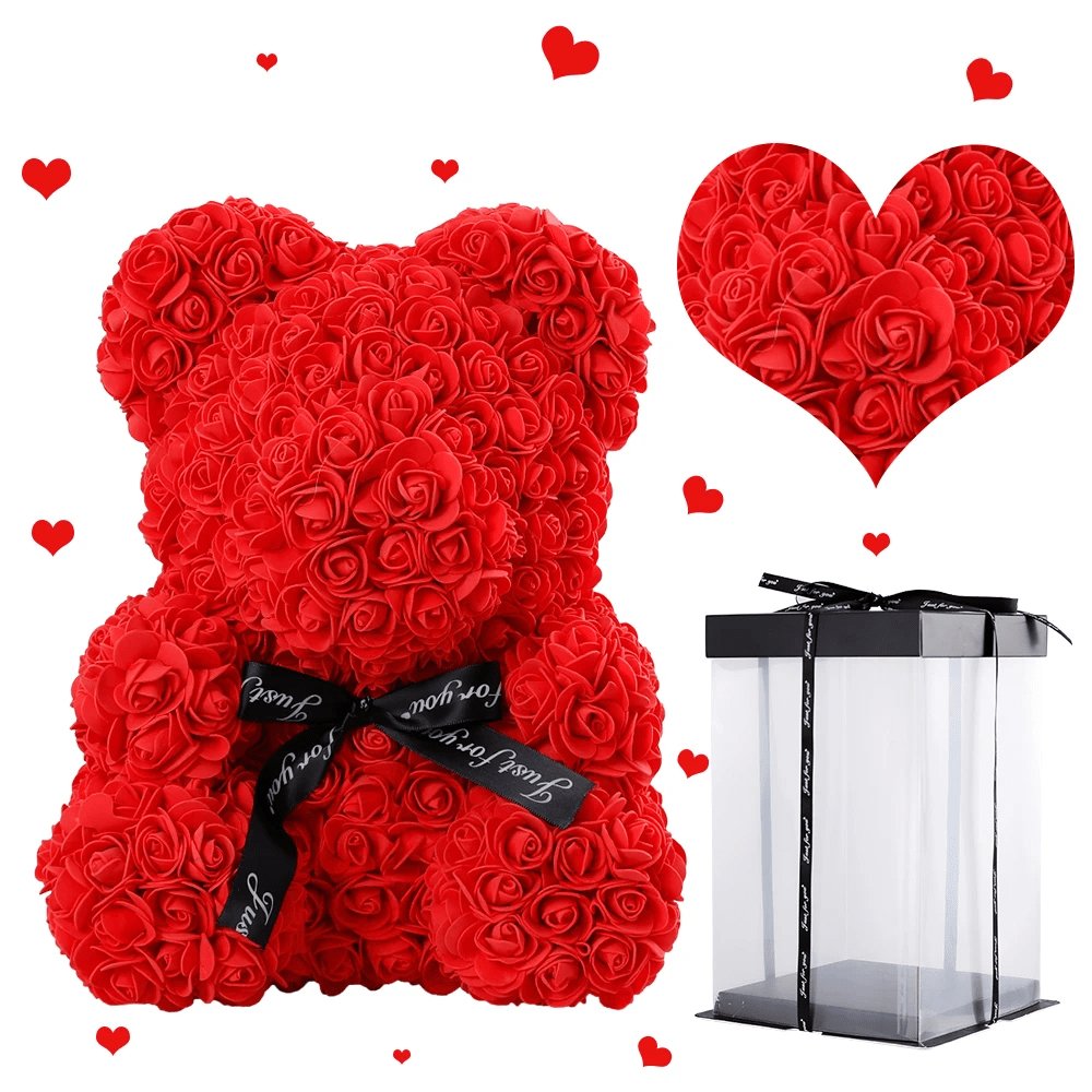 Rose Teddy Bear in a Box - Perfect Gift for Women on Valentine's Day