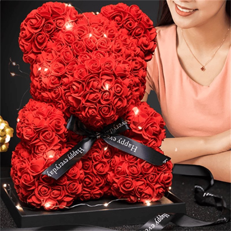 Rose Teddy Bear in a Box - Perfect Gift for Women on Valentine's Day