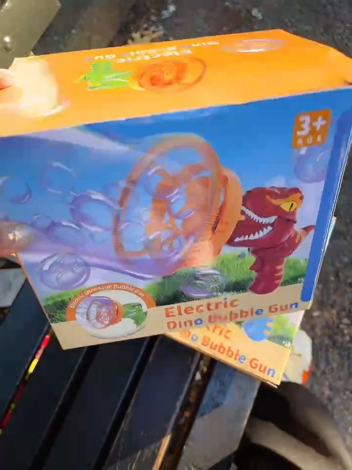 Dino Double Bubble Machine with Free Bubble Solution - Perfect Outdoor Toy!