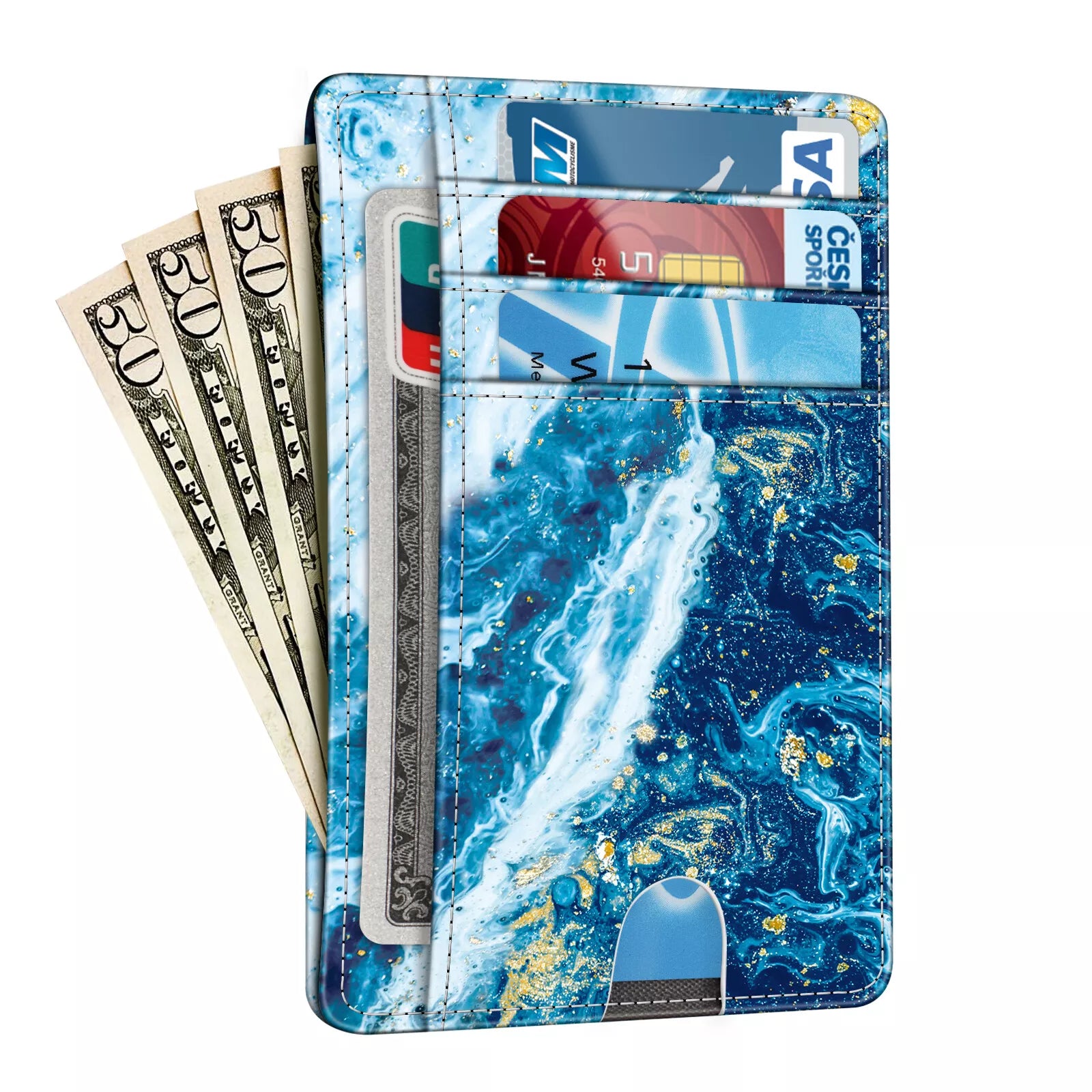 Minimalist Men's Wallet with RFID Protection and Coin Pocket