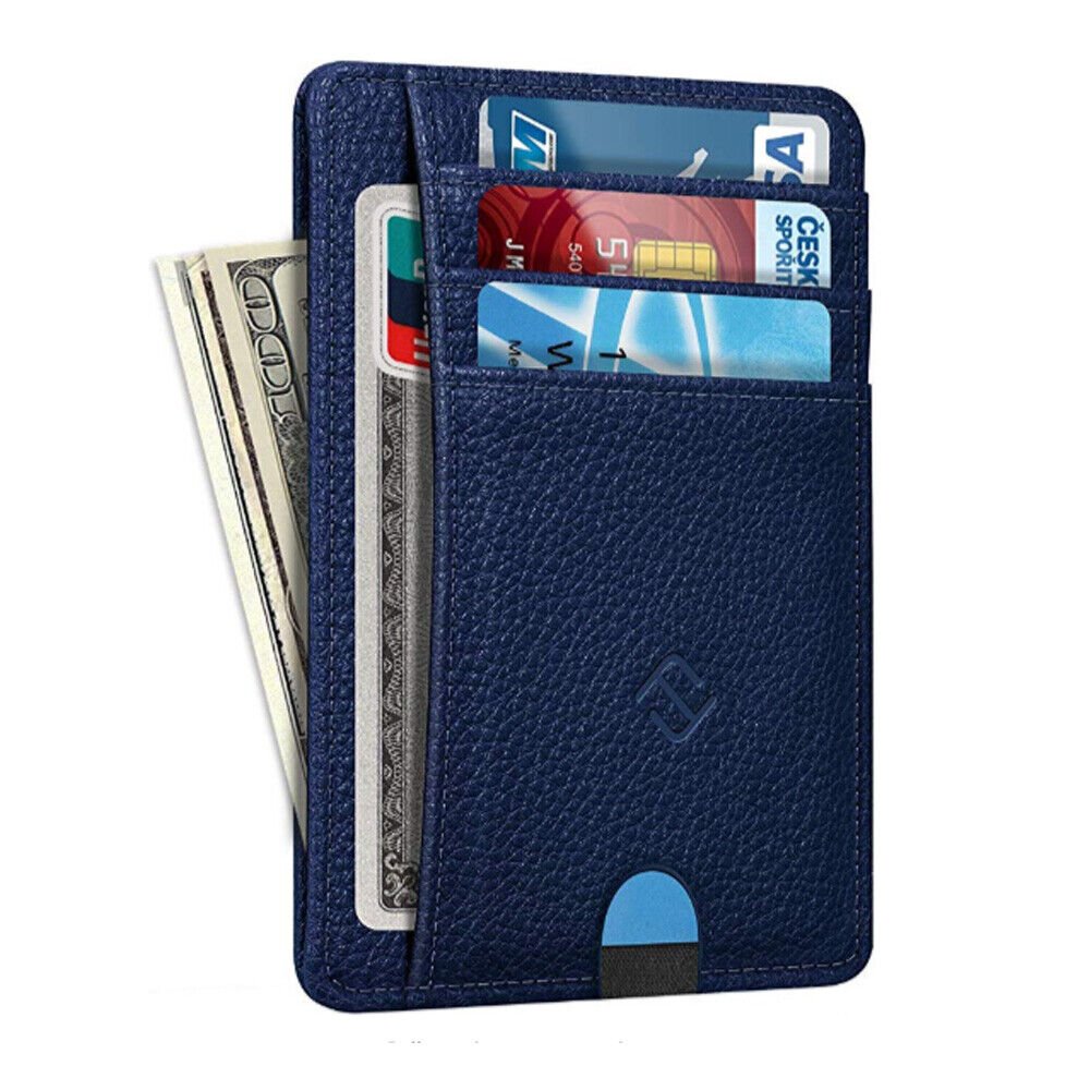 Minimalist Men's Wallet with RFID Protection and Coin Pocket