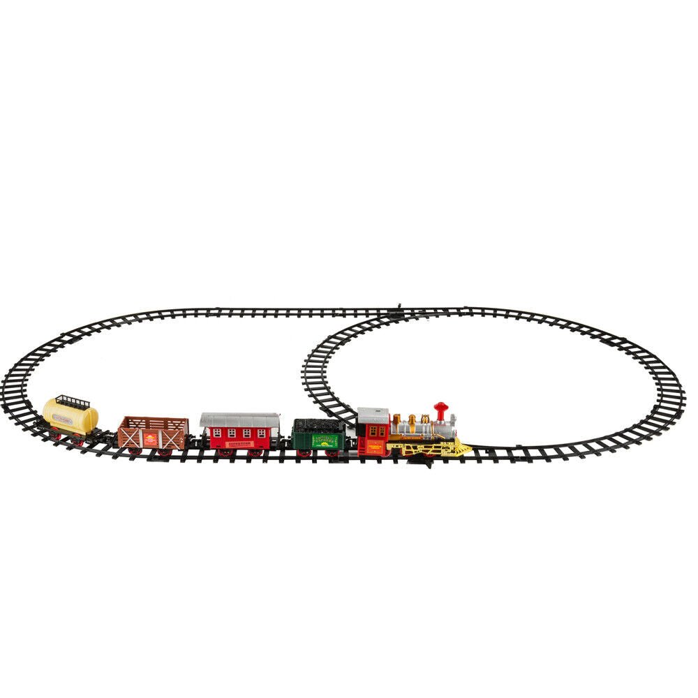 Luxury Electric Christmas Train Set with Lights & Sound