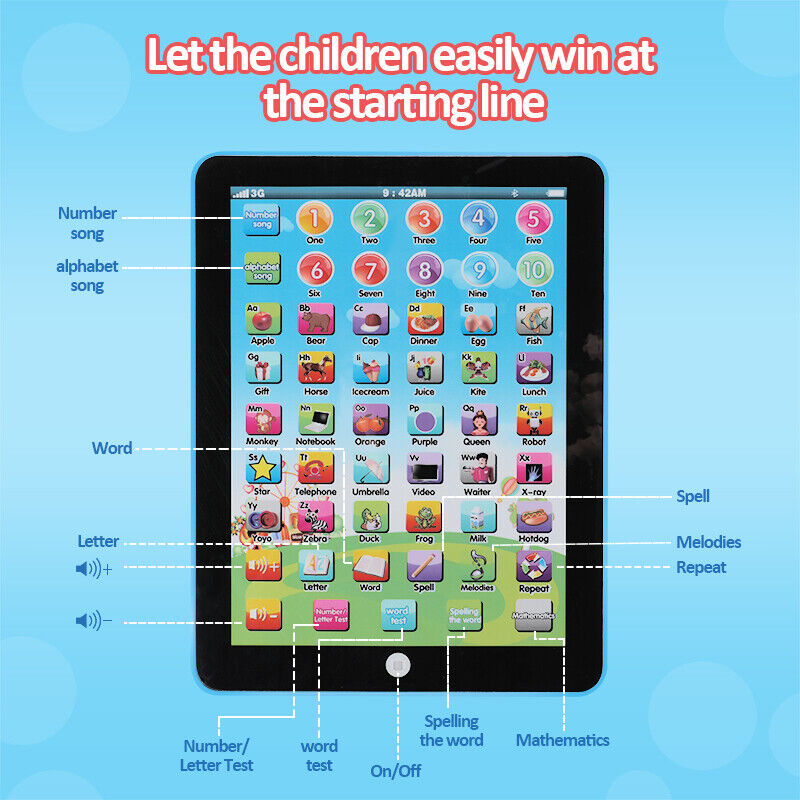 2024 NEW Educational Learning Toy iPad for Kids & Toddlers Ages 2-7