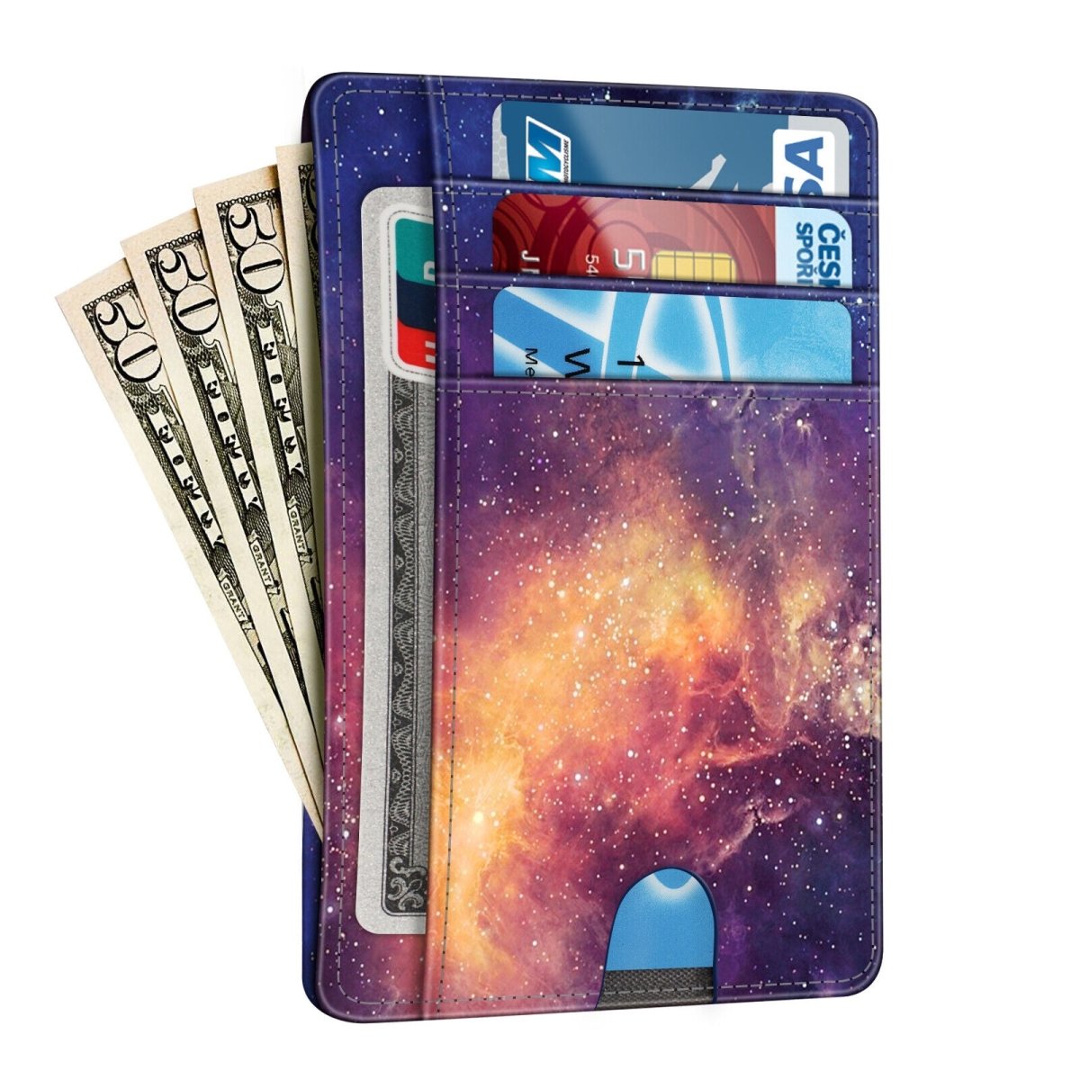 Minimalist Men's Wallet with RFID Protection and Coin Pocket