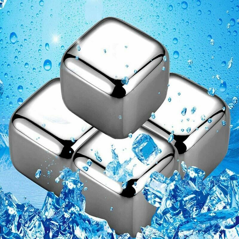 Stainless Steel Whiskey Chillers - Reusable Ice Cubes for Drinks