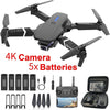 2024 RC Drone with 4K HD Camera - WiFi FPV Foldable Quadcopter with 5 Batteries