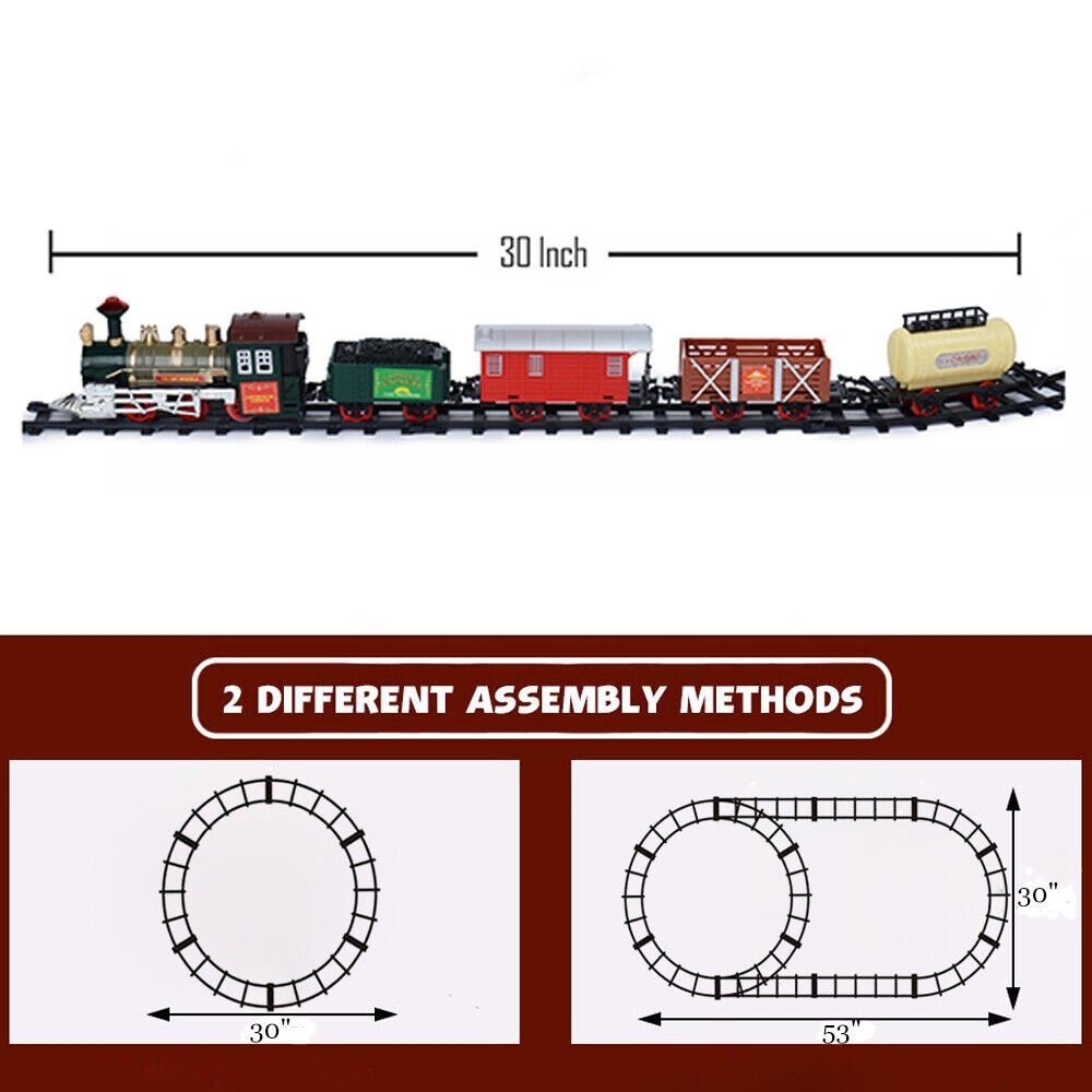 Luxury Electric Christmas Train Set with Lights & Sound