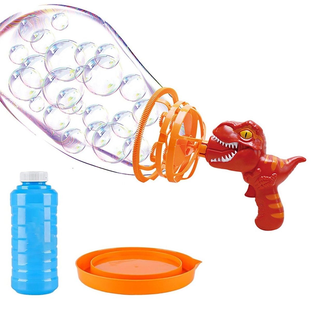 Dino Double Bubble Machine with Free Bubble Solution - Perfect Outdoor Toy!