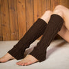 Women's Ribbed Crochet Knit Leg Warmers - Knee High Wool Boot Socks for Winter