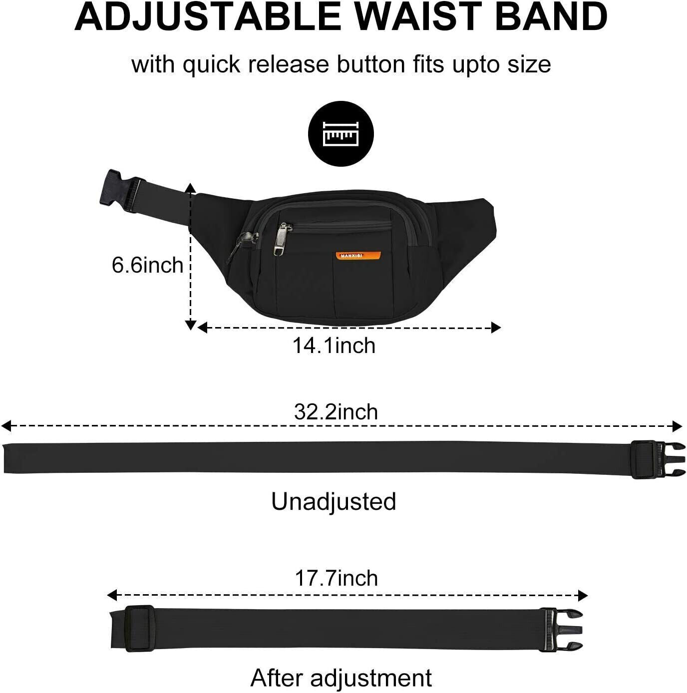 Men & Women Fanny Pack Belt Waist Bag