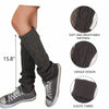 Women's Ribbed Crochet Knit Leg Warmers - Knee High Wool Boot Socks for Winter