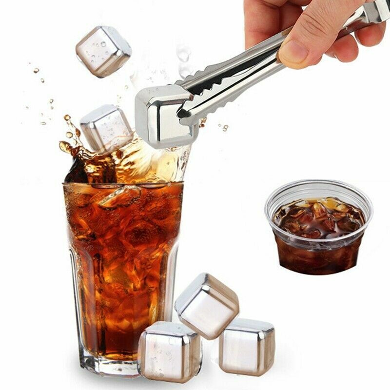 Stainless Steel Whiskey Chillers - Reusable Ice Cubes for Drinks