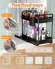 Black/White 2-Tier Under Sink Storage with Sliding Shelves