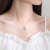 S925 Beating Heart-shaped Necklace for Women - Luxury Rhinestone Jewelry Gift for Valentine’s Day