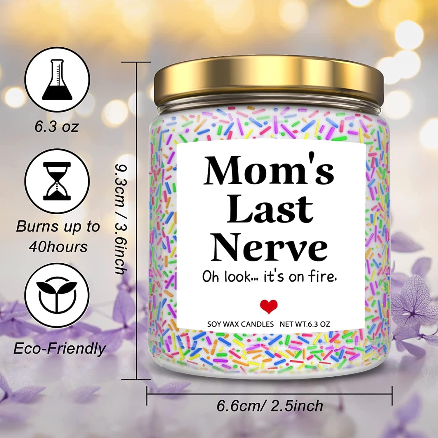 Scented Soy Candle Gifts for Mom: Funny Novelty Thank You Presents for Mother's Day