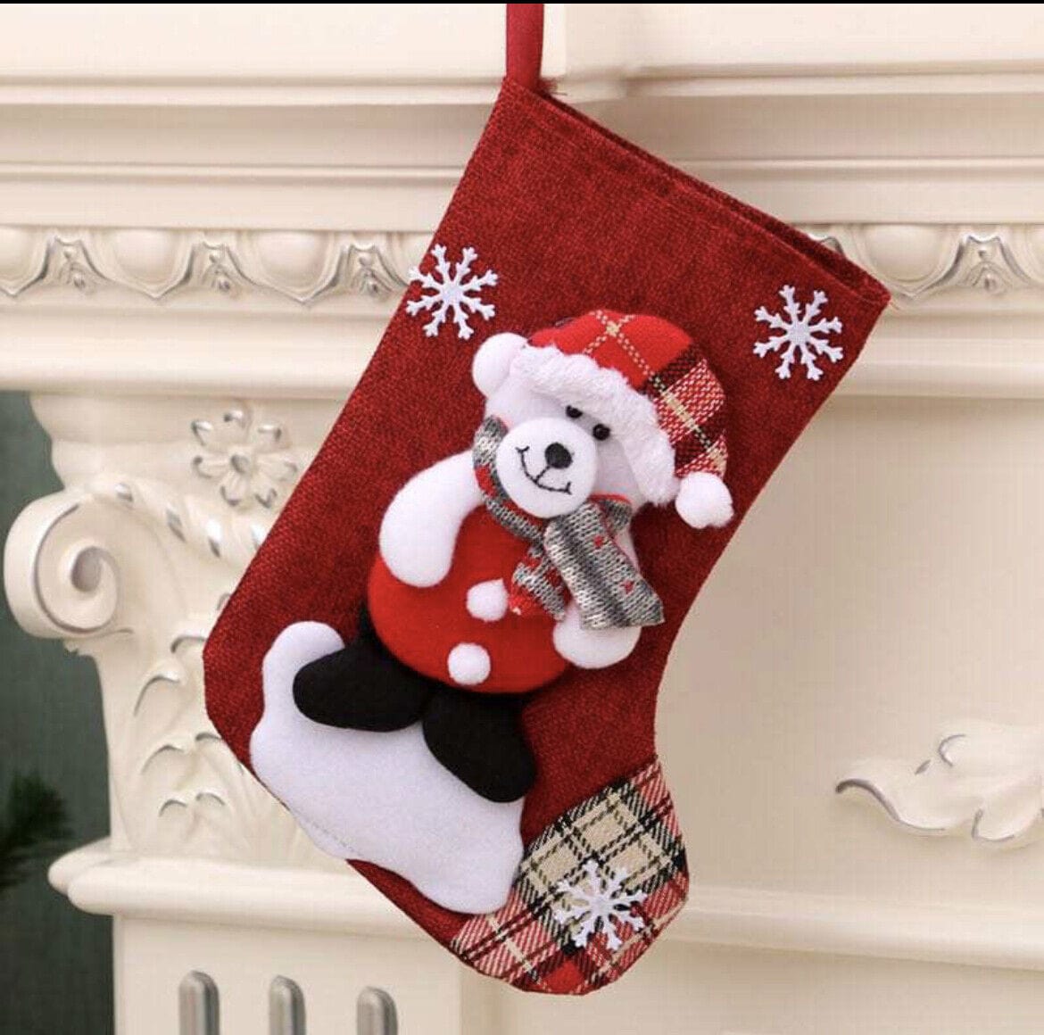 Set of 5 Christmas Stockings: Santa Candy Gift Socks for Tree Decor - Mix & Match Festive Hanging Ornaments  ebasketonline   