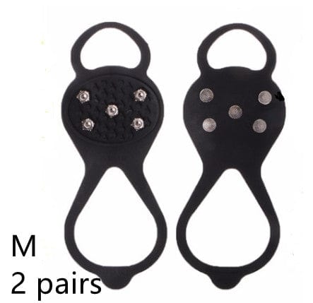 Silicone Climbing Non-Slip Shoe Grip Accessories CJ Black M 2 pairs  