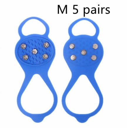 Silicone Climbing Non-Slip Shoe Grip Accessories CJ Blue M 5 pairs  