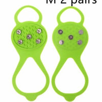 Silicone Climbing Non-Slip Shoe Grip Accessories CJ Green M 2 pairs  