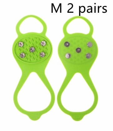Silicone Climbing Non-Slip Shoe Grip Accessories CJ Green M 2 pairs  