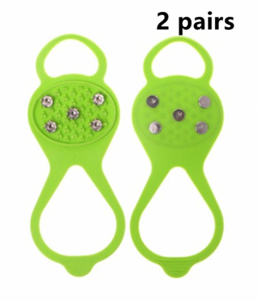 Silicone Climbing Non-Slip Shoe Grip Accessories CJ Green M 2PCS  