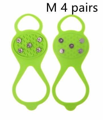 Silicone Climbing Non-Slip Shoe Grip Accessories CJ Green M 4 pairs  