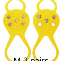 Yellow M 2 pairs Silicone Climbing Non-Slip Shoe Grip