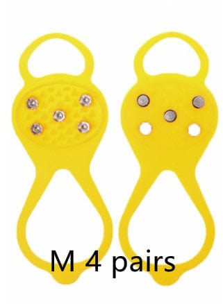 Yellow M 4 pairs Silicone Climbing Non-Slip Shoe Grip
