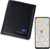 Smart LB Wallet - Trackable Anti-Lost Bluetooth Wallet with Intelligent Tracker Finder, Position Locator via Phone GPS, Bifold Genuine Cowhide Leather, Minimalist Credit Card Holder  ebasketonline Black,Vertical  