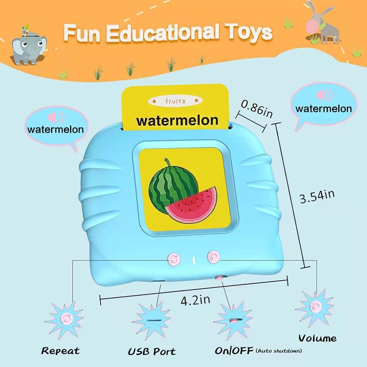 Smart Pure English Cards for Enlightening Children's Early Education Toys CJ   