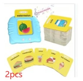 Smart Pure English Cards for Enlightening Children's Early Education Toys CJ English Version Blue 2PCS 