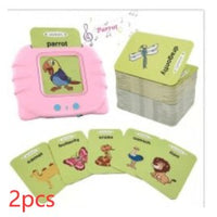 Smart Pure English Cards for Enlightening Children's Early Education Toys CJ English Version Pink 2PCS 