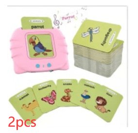 Smart Pure English Cards for Enlightening Children's Early Education Toys CJ English Version Pink 2PCS 