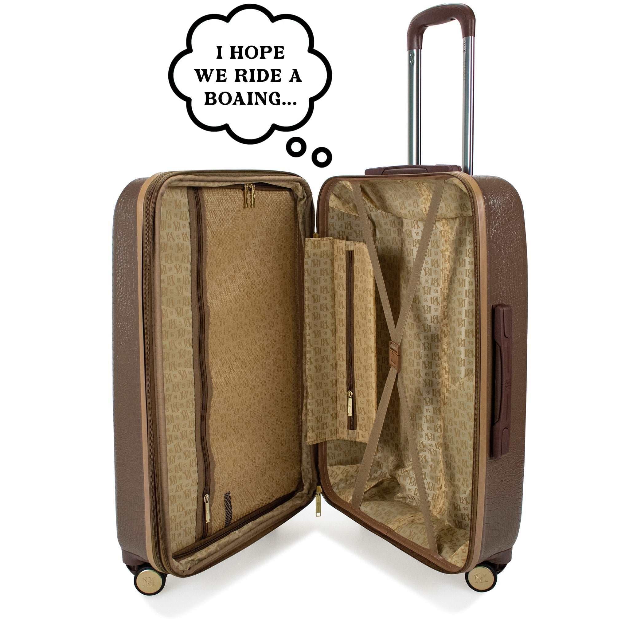 Snakeskin 3 Piece Expandable Luggage Set  Travellty   