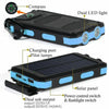 Solar Power on the Go: 10,000mAh Dual USB Portable Solar Battery Charger and Phone Power Bank