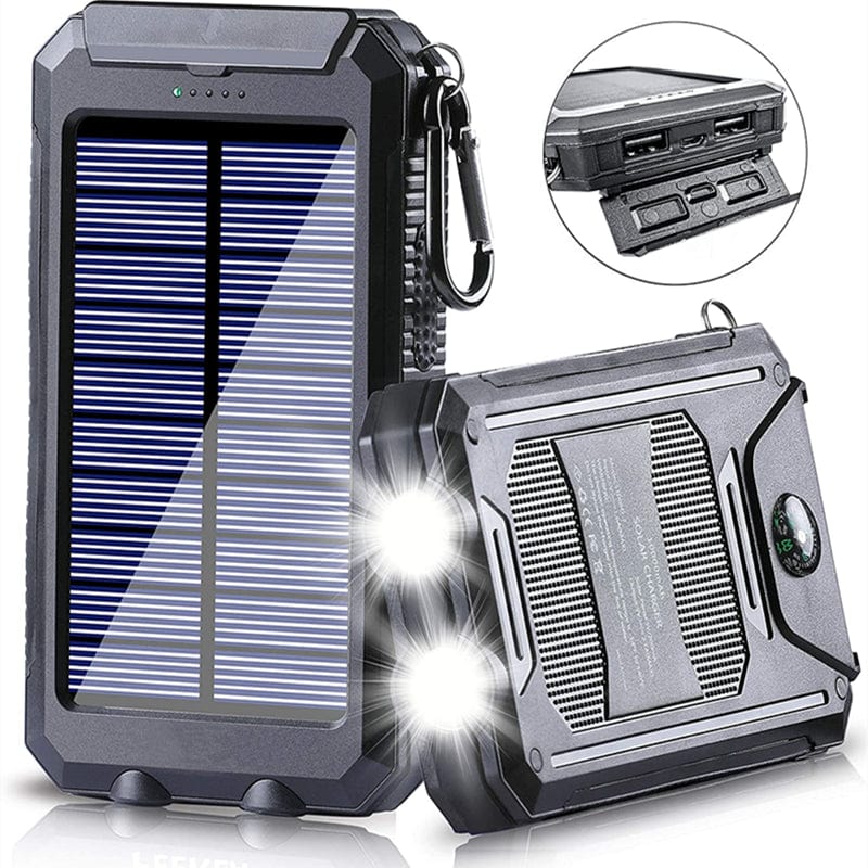 Solar Power on the Go: 10,000mAh Dual USB Portable Solar Battery Charger and Phone Power Bank