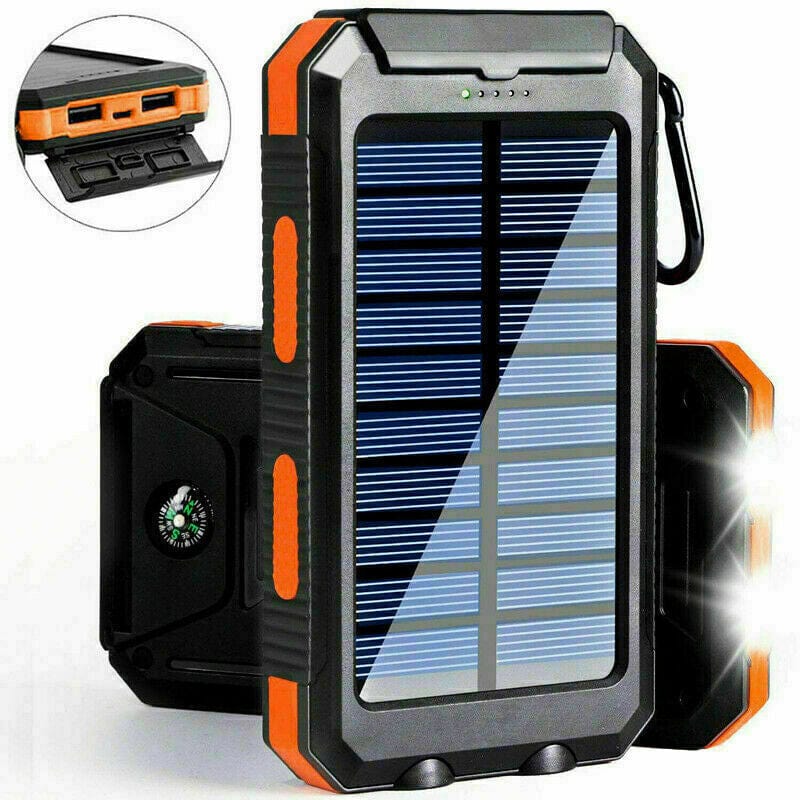 Solar Power on the Go: 10,000mAh Dual USB Portable Solar Battery Charger and Phone Power Bank