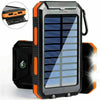 Orange Solar Power on the Go: 10,000mAh Dual USB Portable Solar Battery Charger and Phone Power Bank