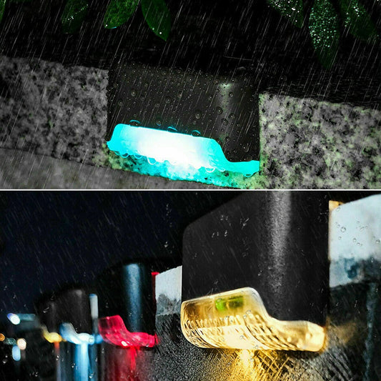 Solar-Powered LED Deck Lights - Outdoor Bright Lighting for Garden, Patio, Pathway, Stairs & Fence