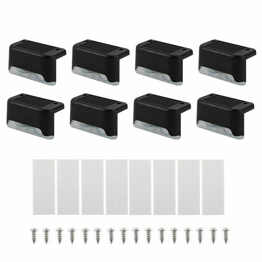 Solar-Powered LED Deck Lights - Outdoor Bright Lighting for Garden, Patio, Pathway, Stairs & Fence