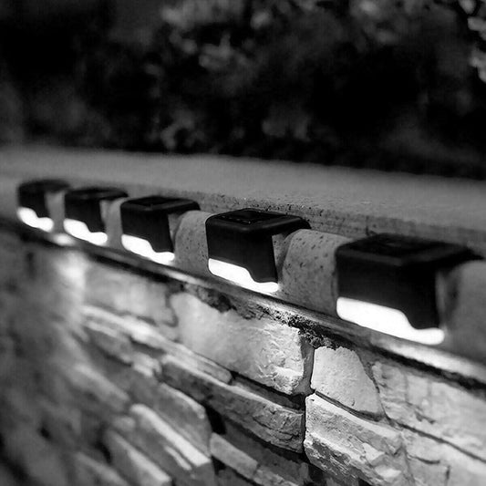 Solar-Powered LED Deck Lights - Outdoor Bright Lighting for Garden, Patio, Pathway, Stairs & Fence