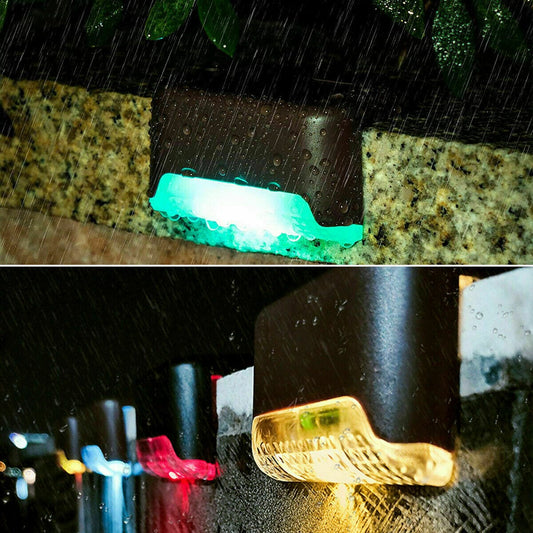 Solar-Powered LED Deck Lights - Outdoor Bright Lighting for Garden, Patio, Pathway, Stairs & Fence