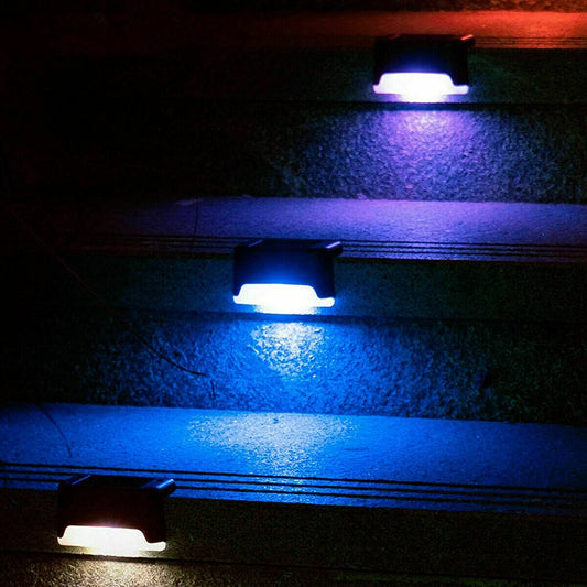Solar-Powered LED Deck Lights - Outdoor Bright Lighting for Garden, Patio, Pathway, Stairs & Fence