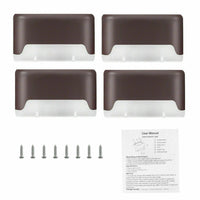 Solar-Powered LED Deck Lights - Outdoor Bright Lighting for Garden, Patio, Pathway, Stairs & Fence