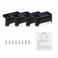 Solar-Powered LED Deck Lights - Outdoor Bright Lighting for Garden, Patio, Pathway, Stairs & Fence