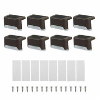Solar-Powered LED Deck Lights - Outdoor Bright Lighting for Garden, Patio, Pathway, Stairs & Fence