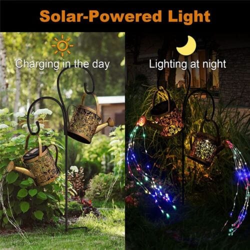 Solar Watering Kettle Can Garden Light