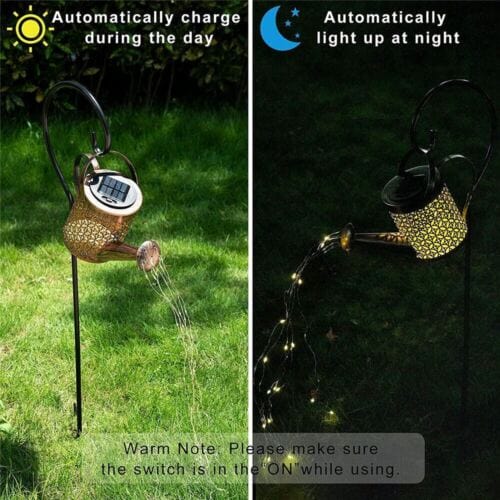 Solar Watering Kettle Can Garden Light