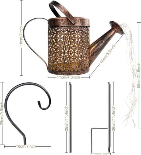 Solar Watering Kettle Can Garden Light