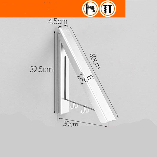 1 perforated section Space Aluminum Foldable Wall Hanger: Invisible, Retractable, Waterproof, and Versatile